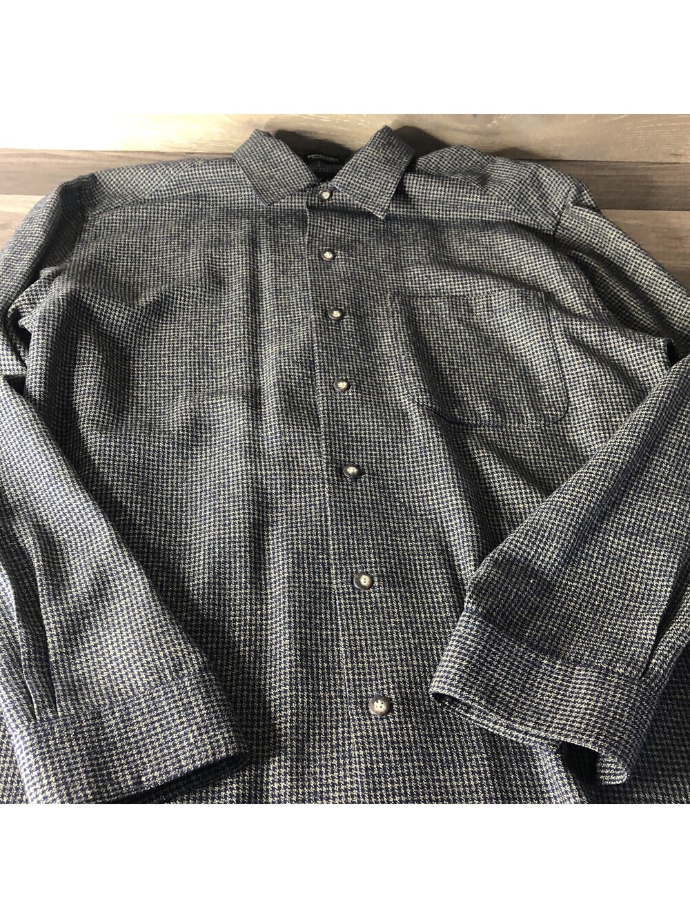 MacCluer Houndstooth Rayon Shirt Men’s Medium